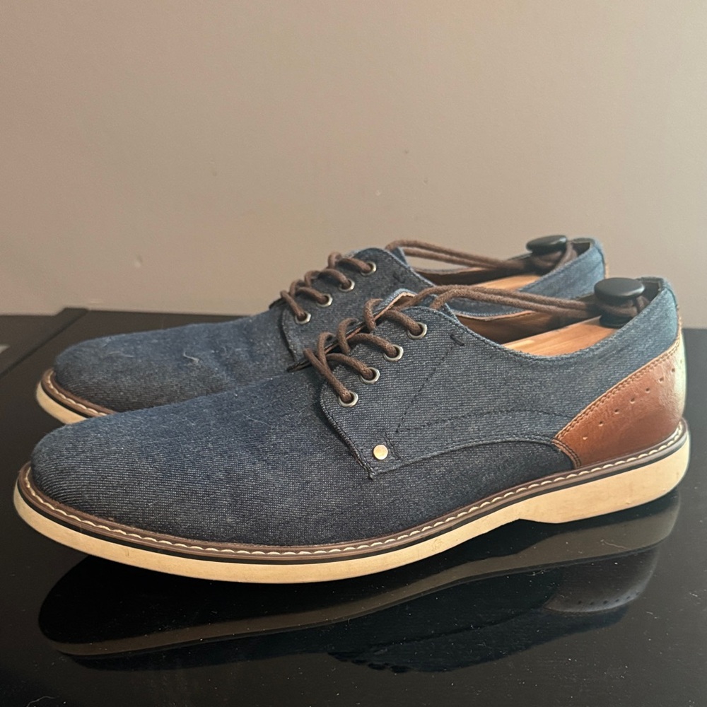 JF J.Ferrar Blue and Brown Men's Oxfords